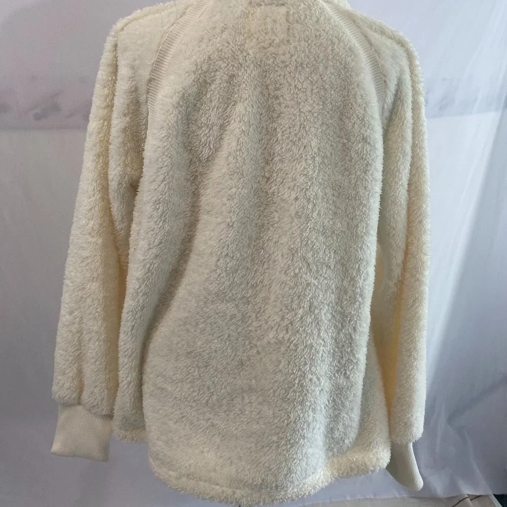 SOLD Old Navy Winter White Fleece Mock Neck Long Sleeve Top NWOT - Picture 11 of 15